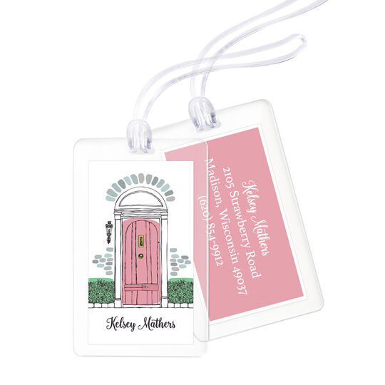 Pink Door Luggage Tags